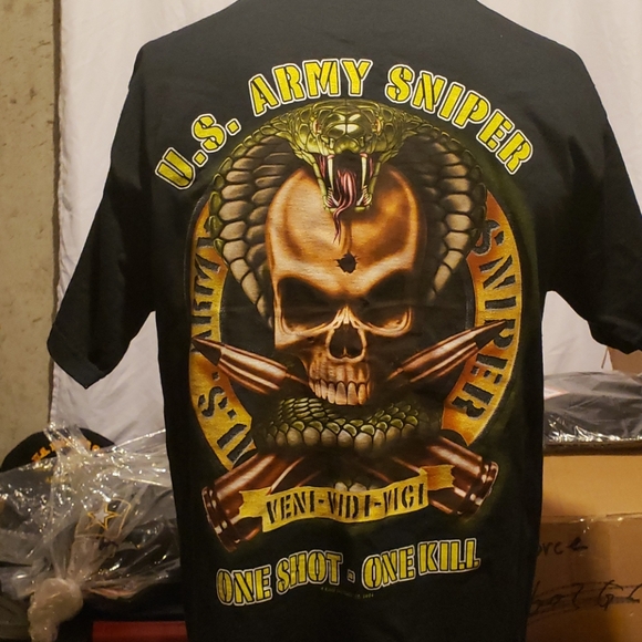 Vintage Military ARMY SNIPER tshirt - Picture 1 of 2